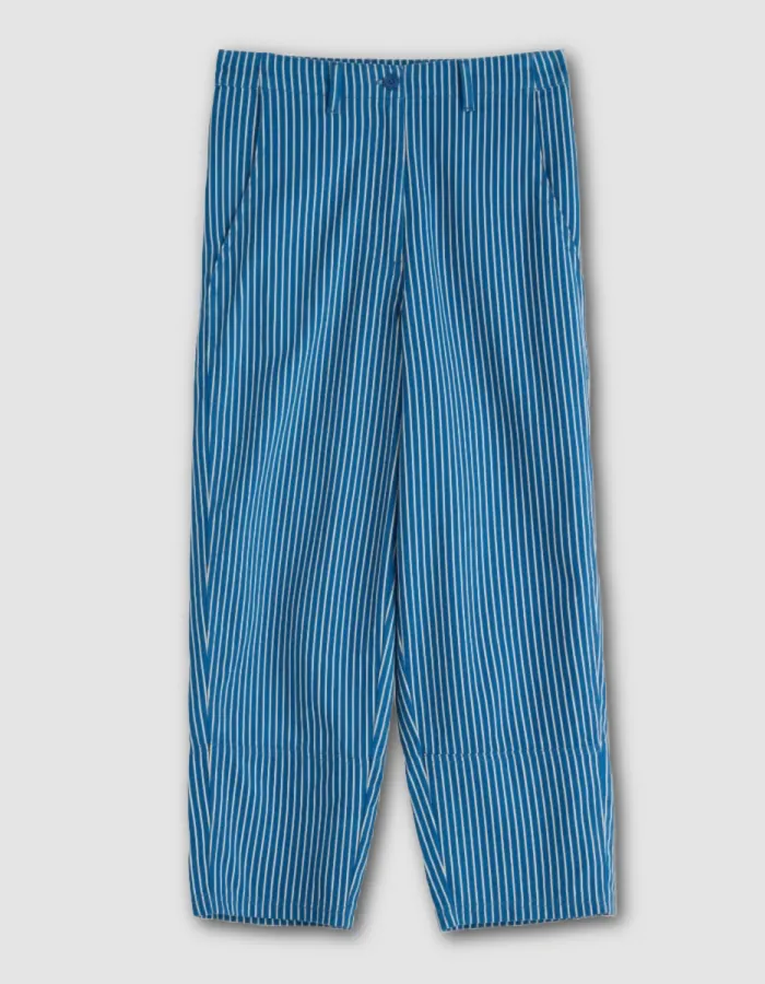Seasalt Painted Form Barrel Leg Trousers in Ticking Stripe