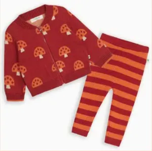 Shroom & Perry Set - Rusty Cardigan & Legging Set