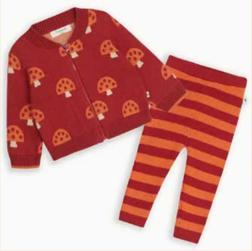 Shroom & Perry Set - Rusty Cardigan & Legging Set
