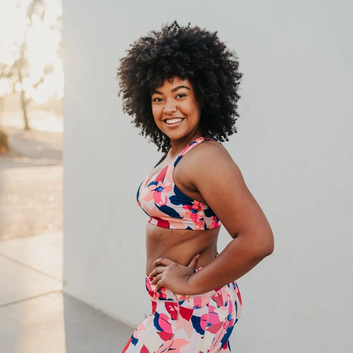 Strappy Sports Bra - Petals