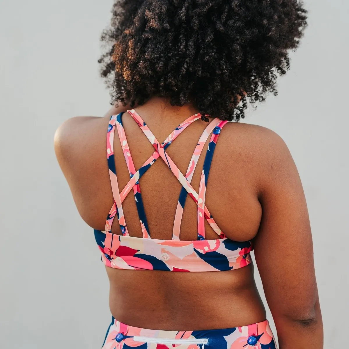 Strappy Sports Bra - Petals
