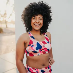 Strappy Sports Bra - Petals