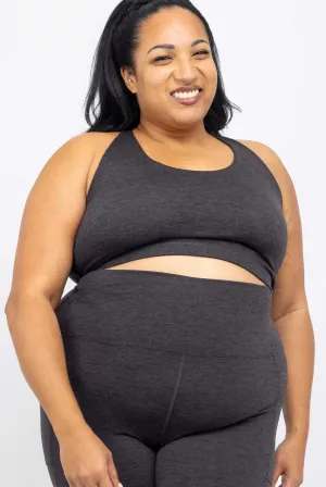 SuperSoft Strappy Bra - Heather Black