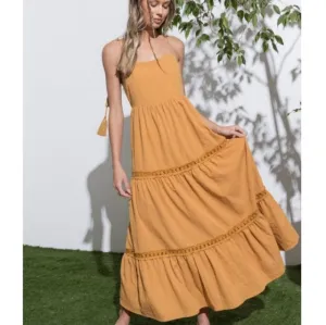 Tassel Tie Maxi Dress