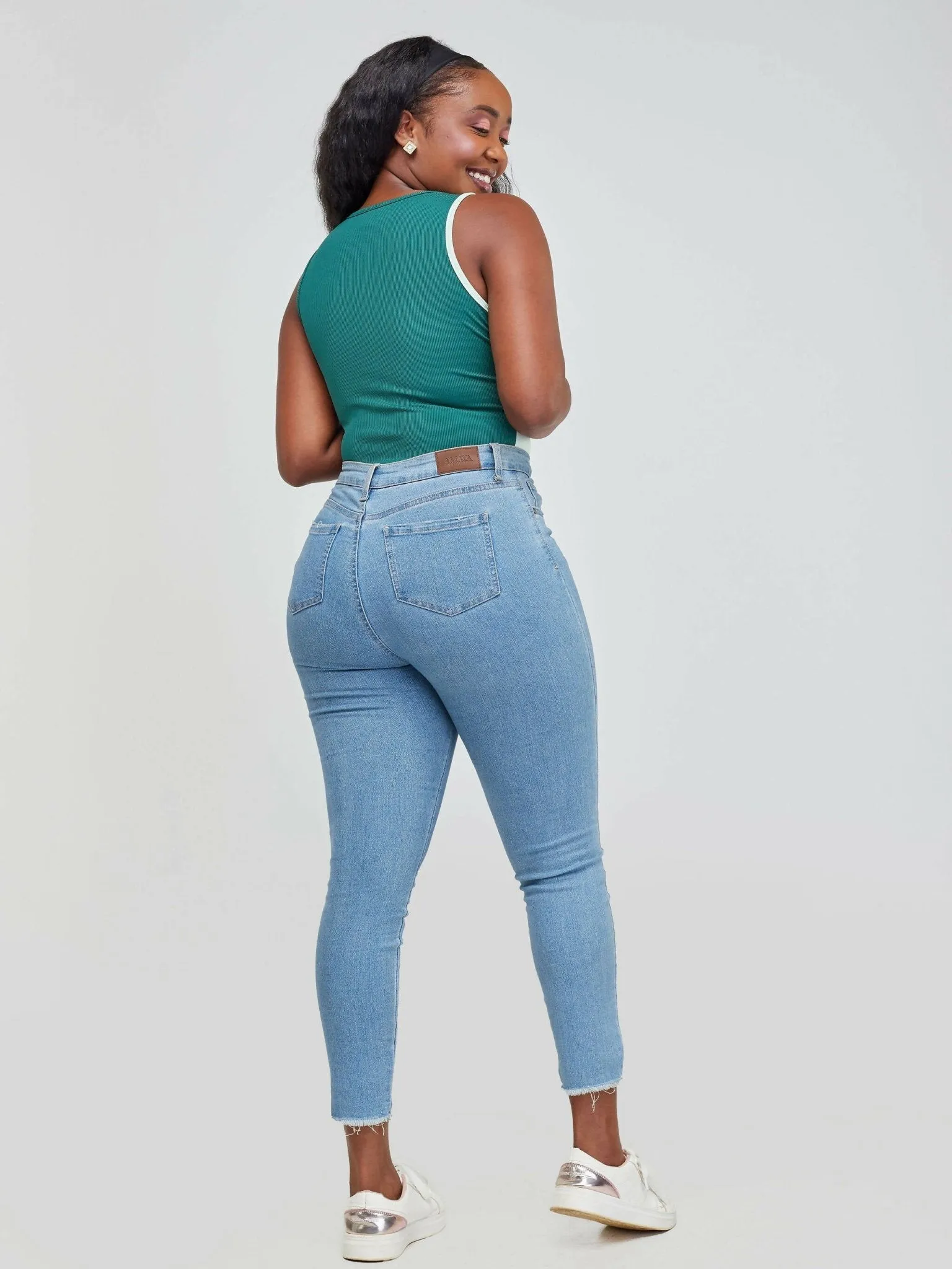 Tausi Two Tone Bodysuit - Green