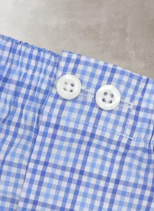 The Perfect Boxer Short in Multi Blue Gingham