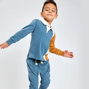 Toddler Long Sleeve Rugby Polo Shirt & Pant Set