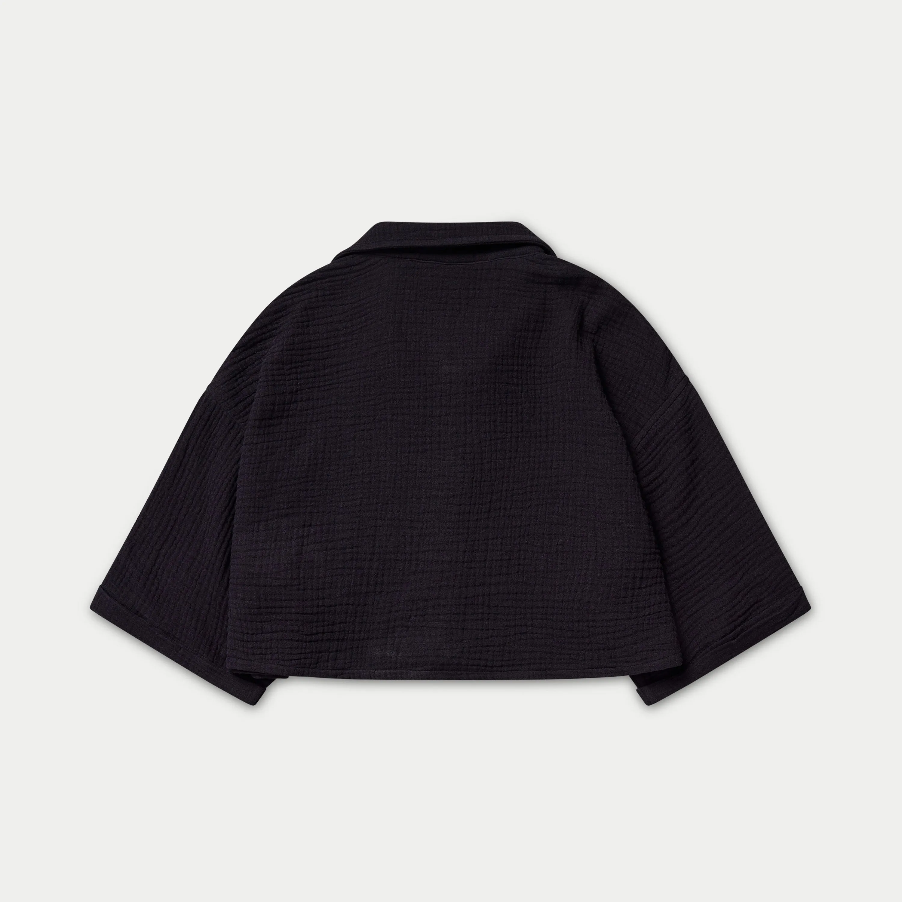 Womens Resort Club Cropped Shirt - Black