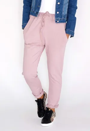 Zapara Pink Joggers with Turned Up Leg