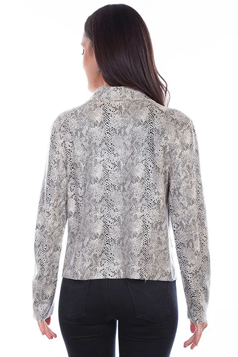 Zip Drape Cross-over Jacket